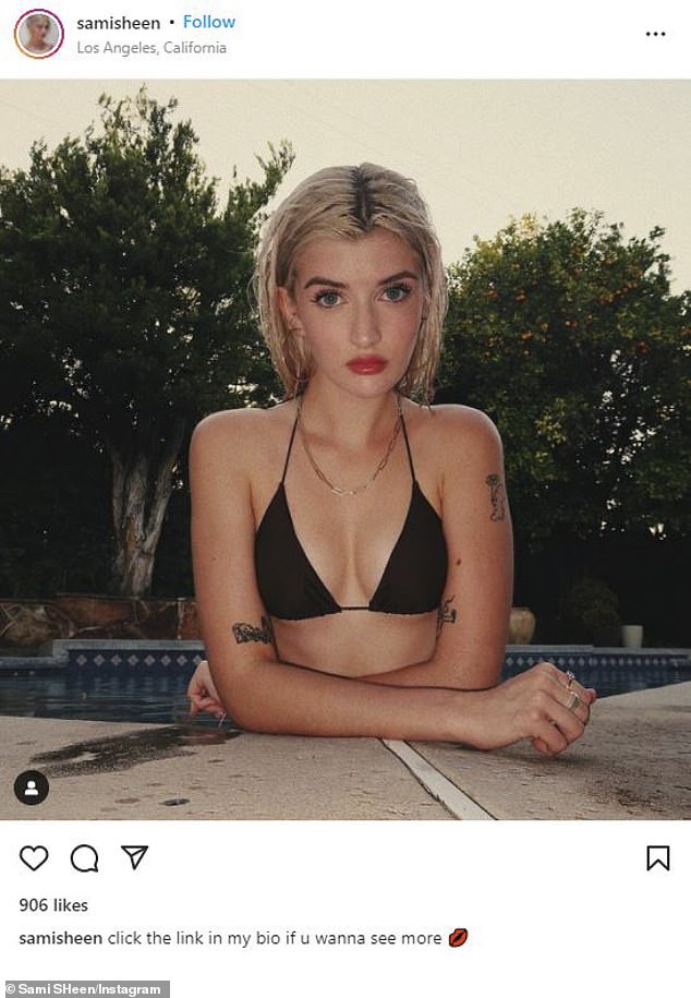Something to say: Charlie Sheen's daughter Sami, 18, has broken her her silence on joining OnlyFans after her father voiced his disapproval and blamed her mum Denise Richards