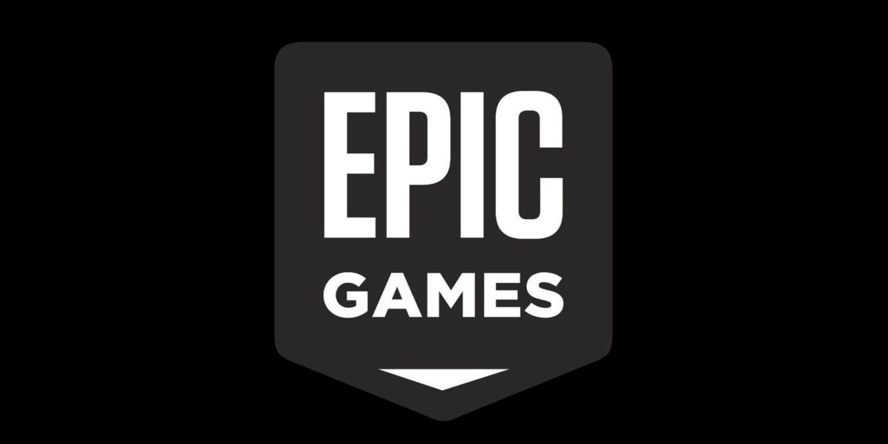 Epic Games logo on a black background