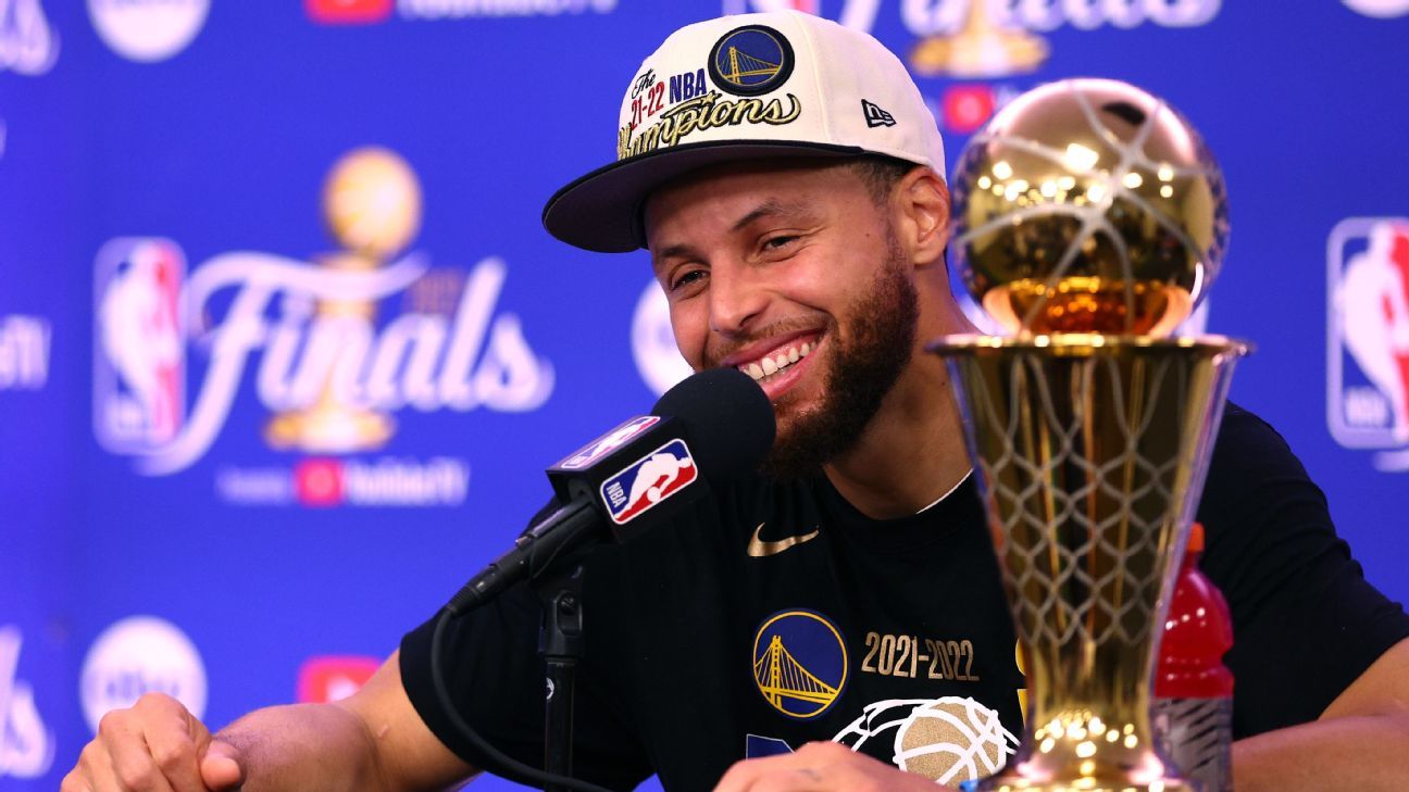 Golden State Warriors star Stephen Curry named NBA Finals MVP for 1st time in career