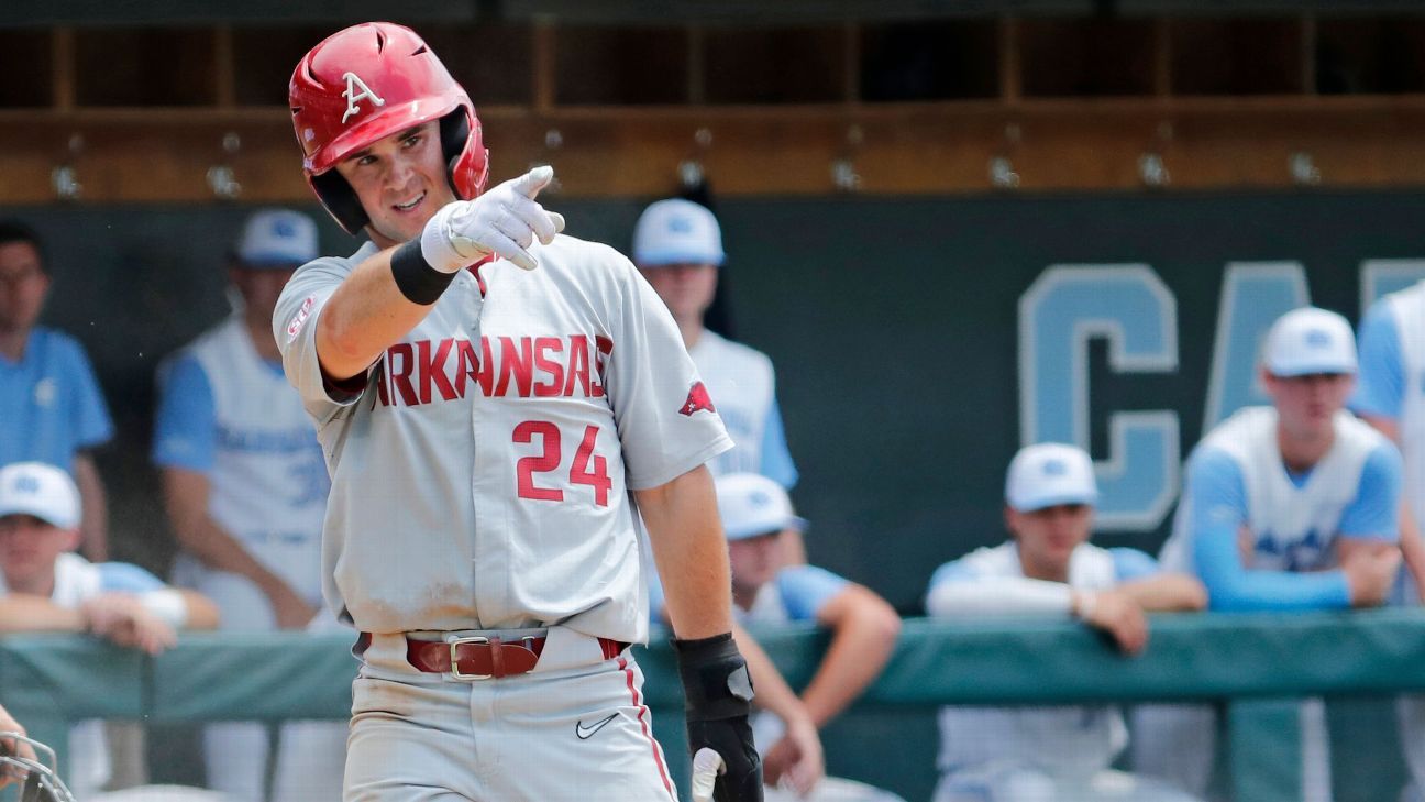 Men's College World Series - How the Arkansas Razorbacks played a role in Brady Luke's recovery