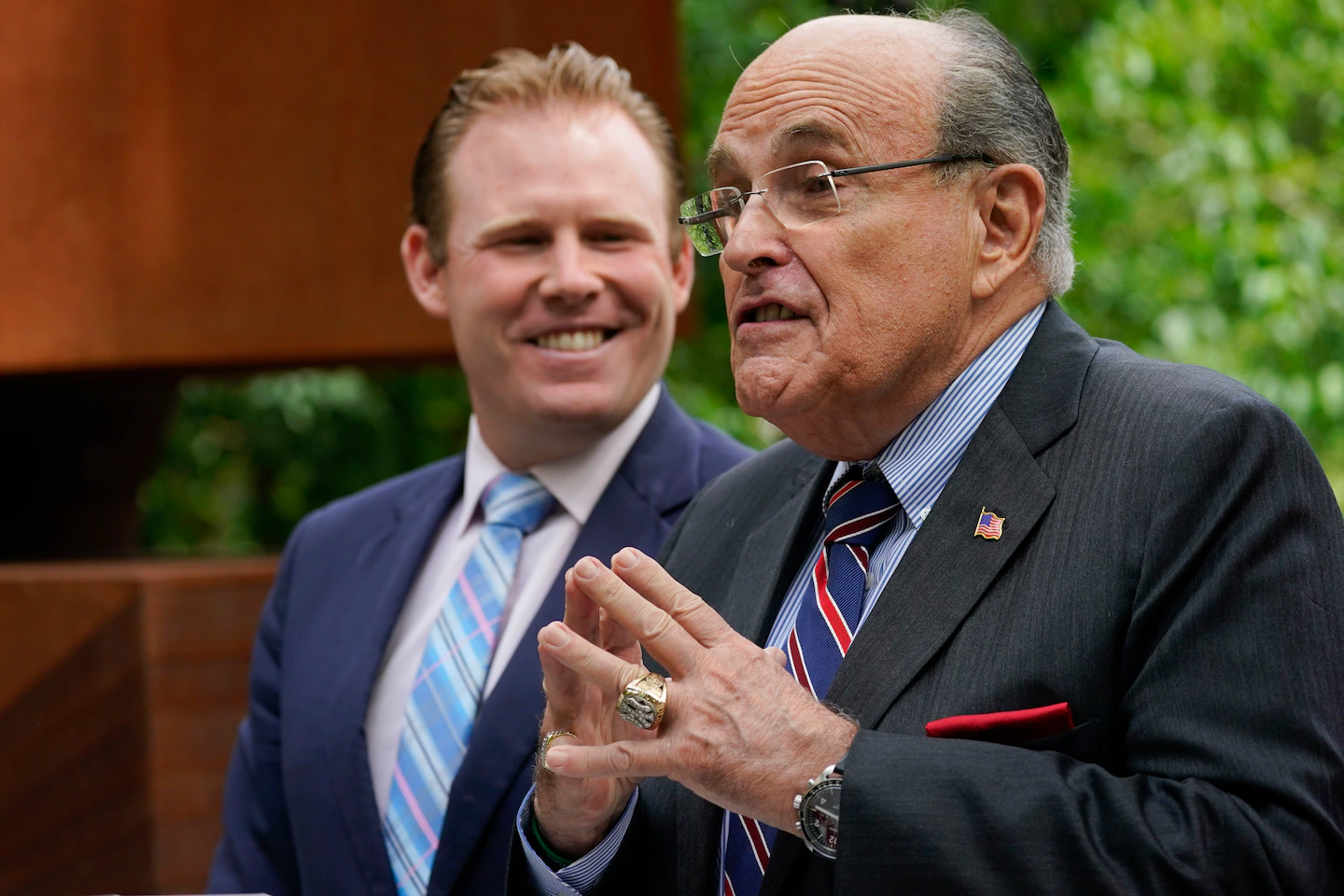 Rudy Giuliani slapped on back ‘over politics’ following Roe decision