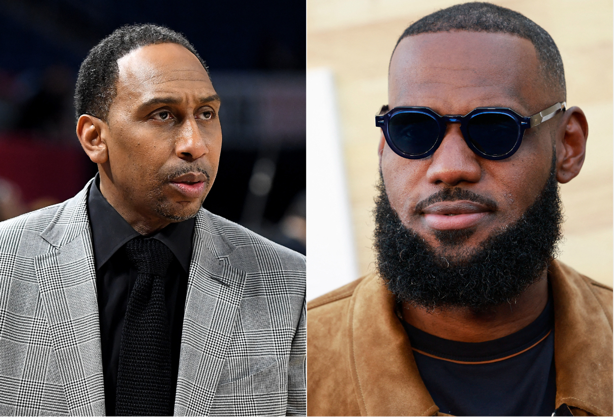 ESPN commentator Stephen A. Smith and Los Angeles Lakers superstar LeBron James.