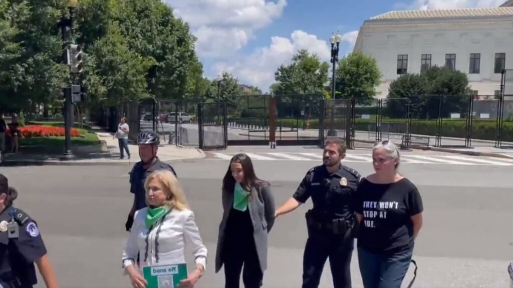 AOC and Other Lawmakers Arrested for Abortion Rights Protest at Supreme Court
