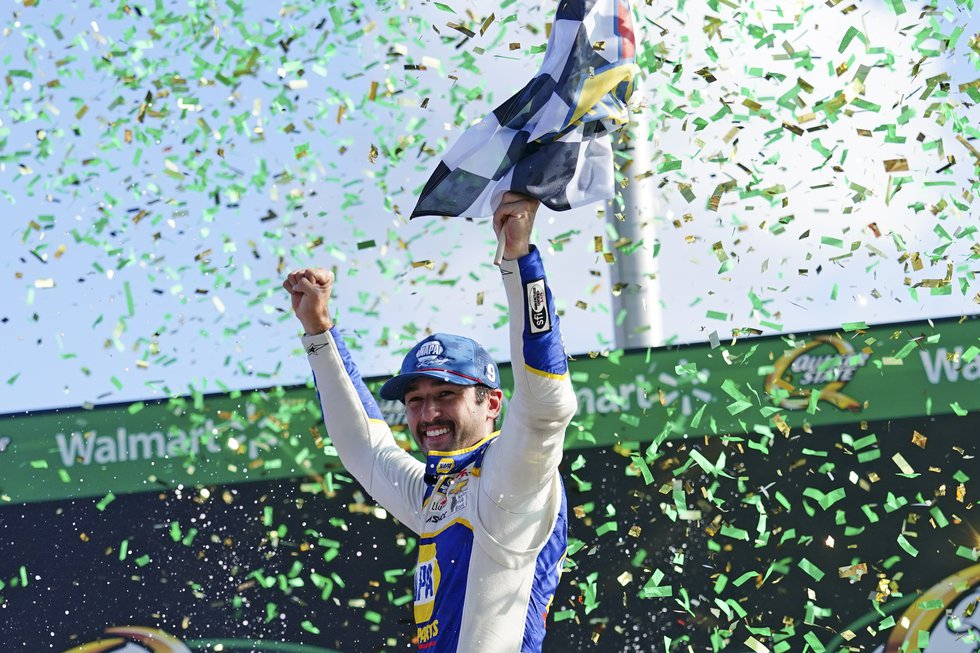 Chase Elliott celebrates first NASCAR Cup victory in Atlanta