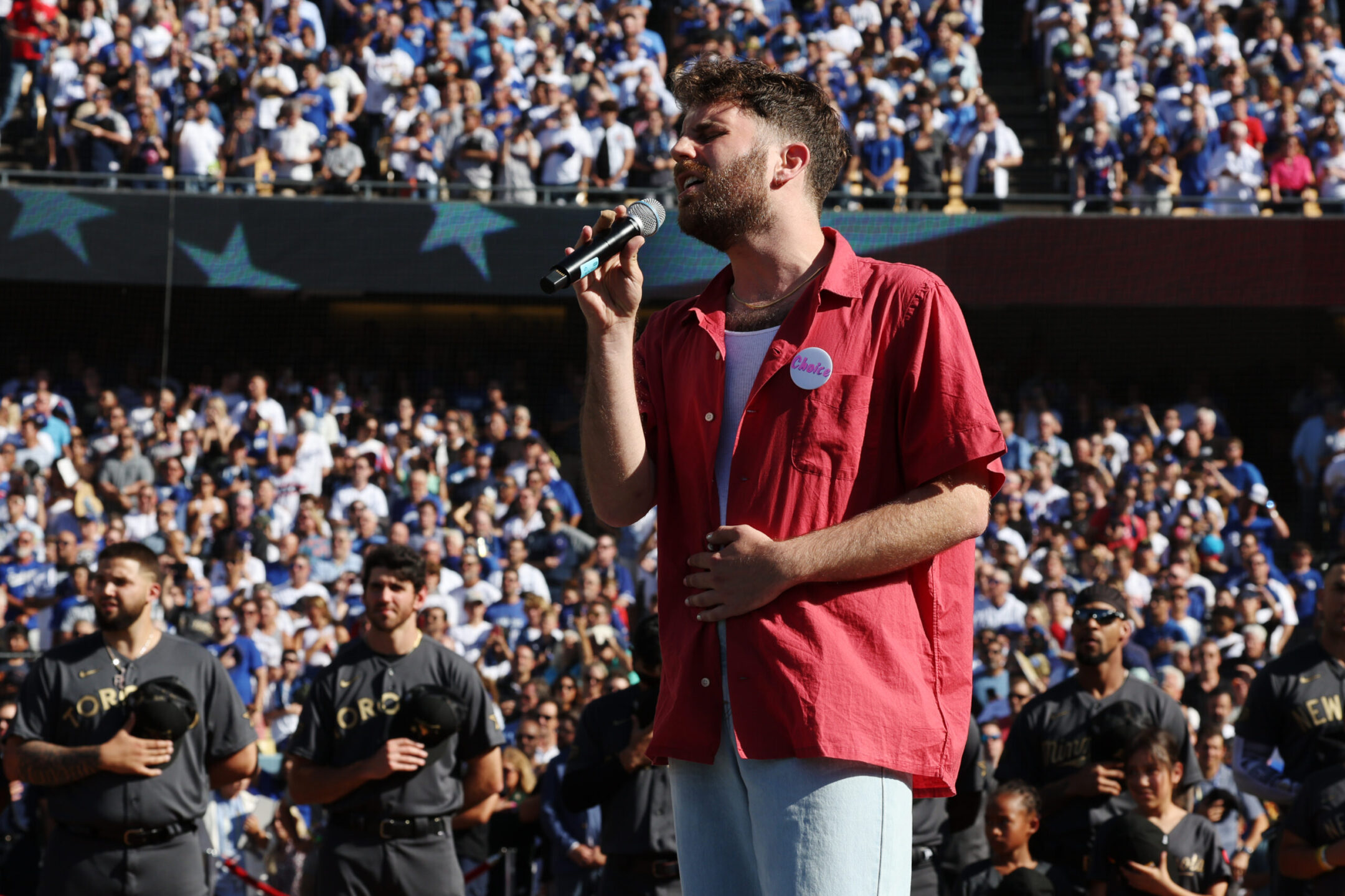 Jewish Broadway star Ben Platt performs national anthem at baseball's All-Star game