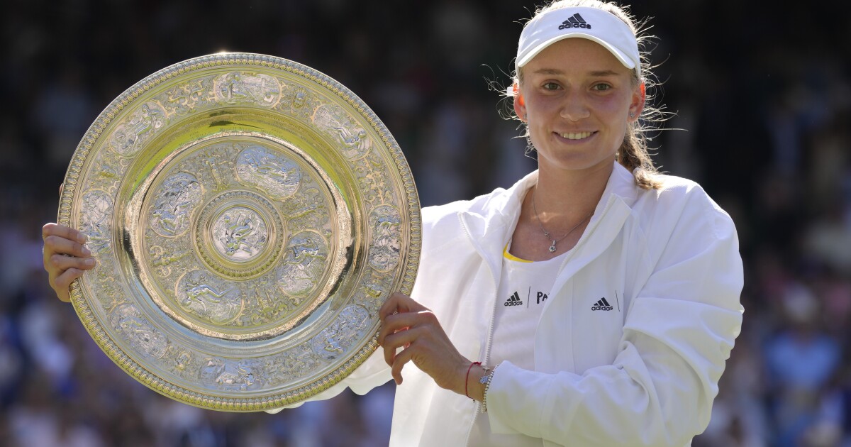 Kazakhstan's Elena Rybakina wins her first Grand Slam title at Wimbledon