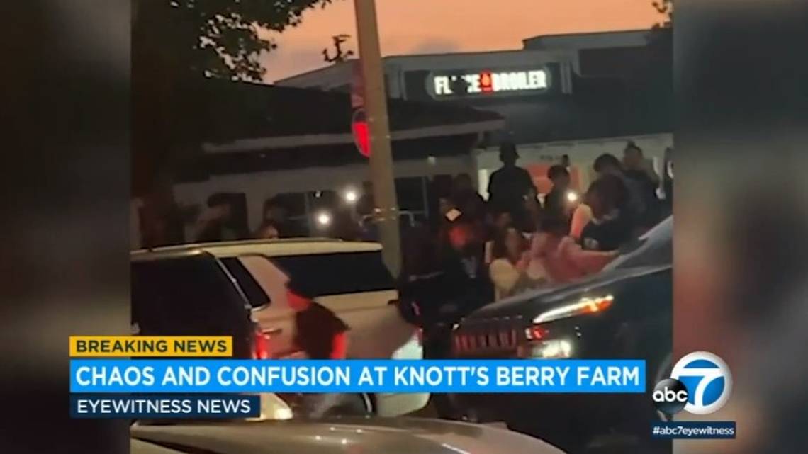Knott’s Berry Farm in Buena Park closed early Saturday, July 16, after fights break out at the amusement park and unfounded reports of gunfire, California police say.