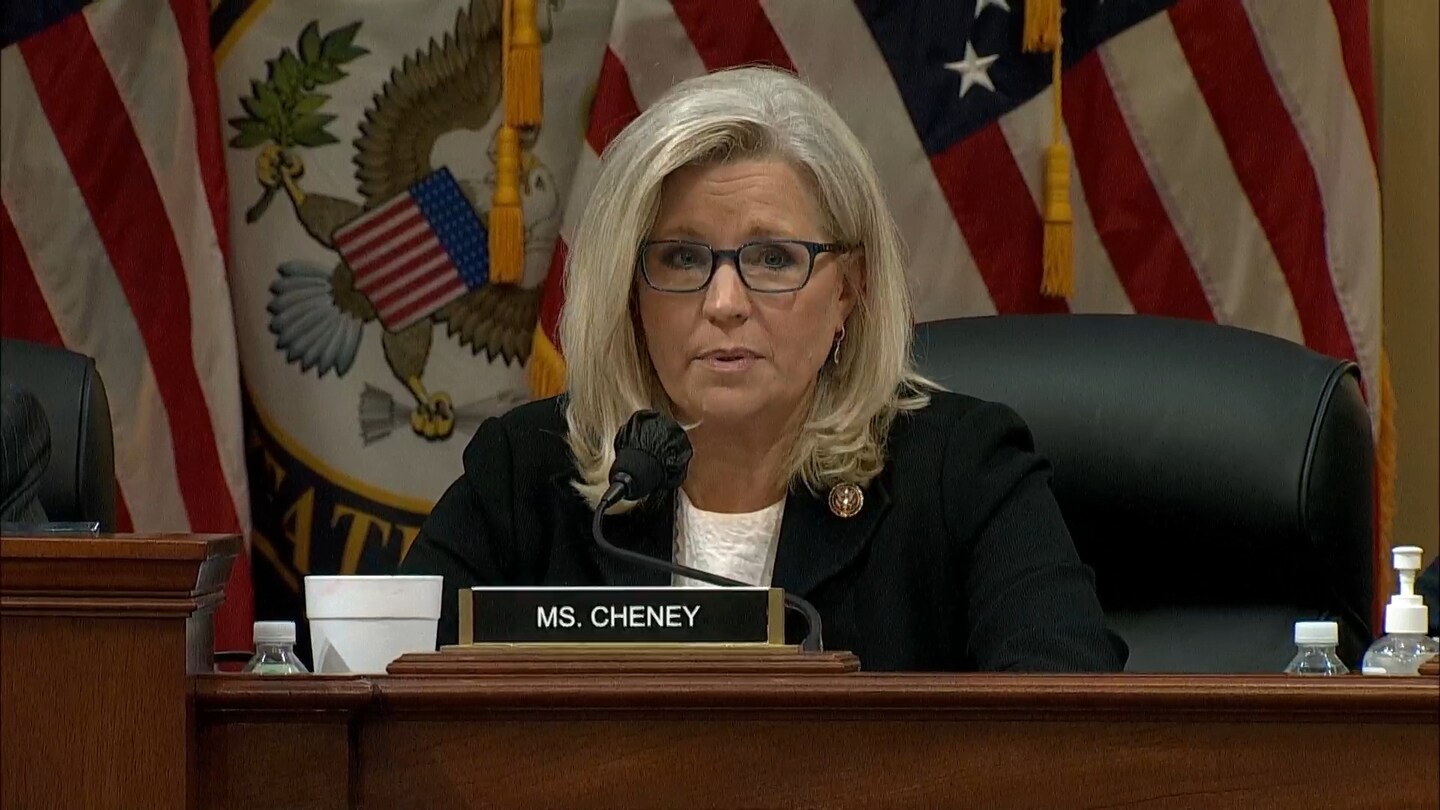 Liz Cheney lays marker on Trump and his alleged Jan. 6 crime