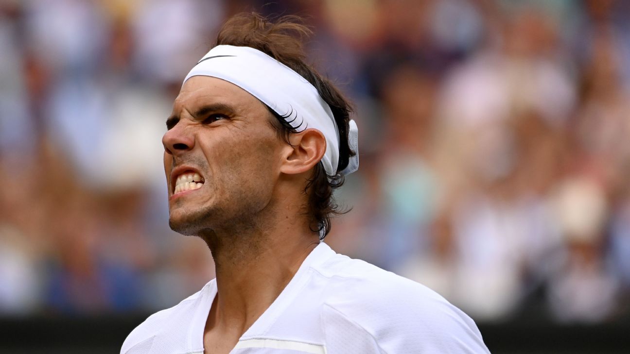 Rafael Nadal pulls out of Wimbledon semifinal with torn abdominal muscle