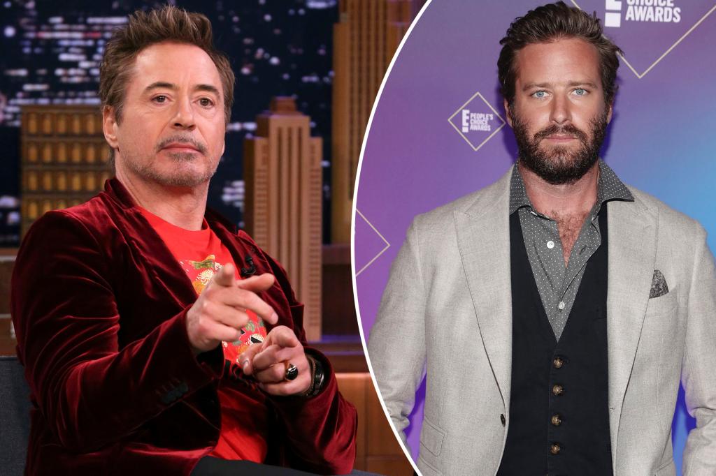 Robert Downey Jr. helped pay for Armie Hammer's rehab: report