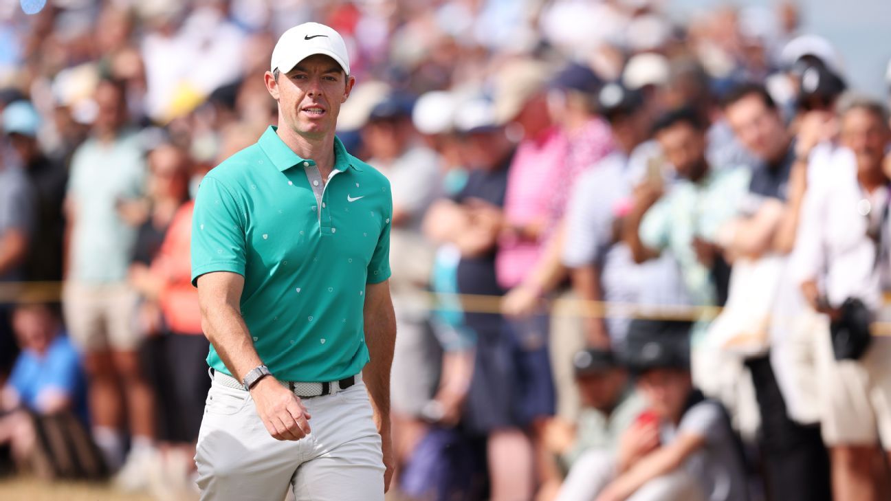 Rory McIlroy, Viktor Hovland avoid blunders, share lead at Open Championship
