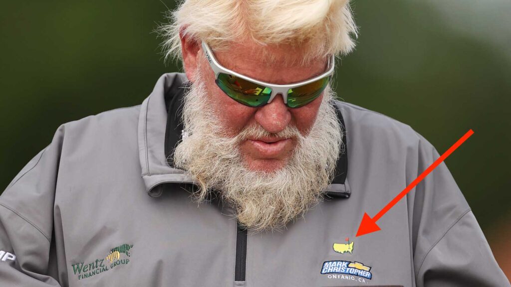 Why John Daly is wearing a Masters logo at the Open Championship